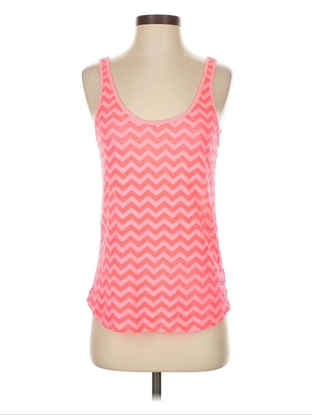 PINK Victoria's Secret Coral Chevron Tank Top - Picture 1 of 11